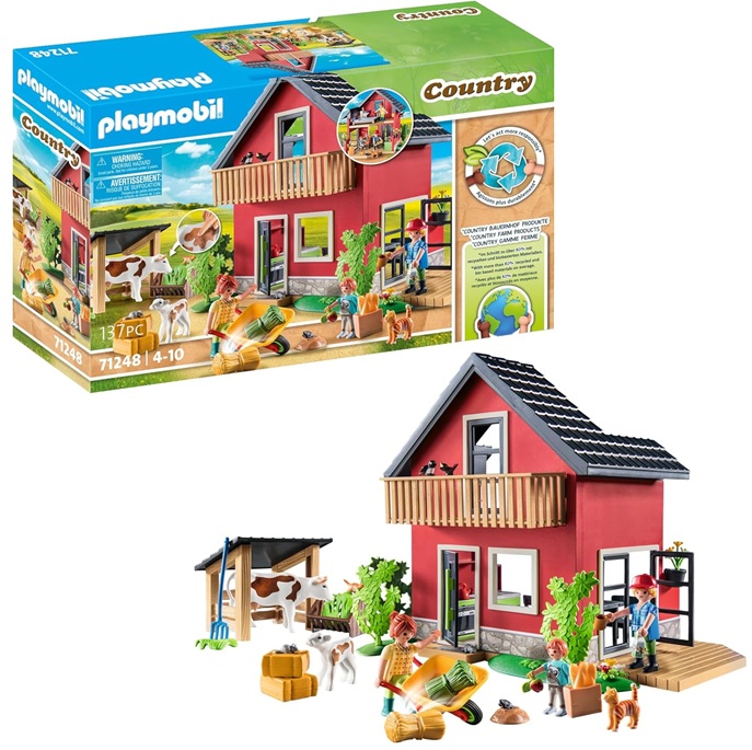 PLAYMOBIL – Country 71248 Piccola Fattoria, casa con tanti animali da cortile, fattoria biologica 4+