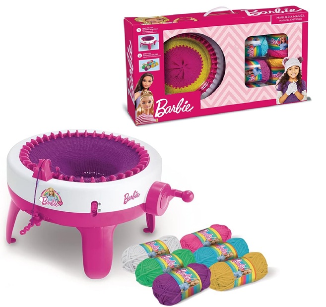 G.Giochi – Maglieria Magica Barbie – Telaio con 6 gomitoli Colorati