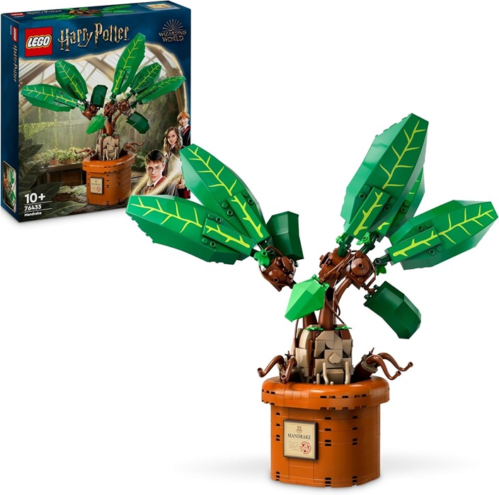 LEGO Harry Potter Mandragola, Personaggio Giocattolo con Vaso da Costruire, Creatura Magica con Arti e Bocca Mobili, Giochi per Bambini e Bambine da 10 Anni, Idea Regalo Decorativa da Collezione 76433