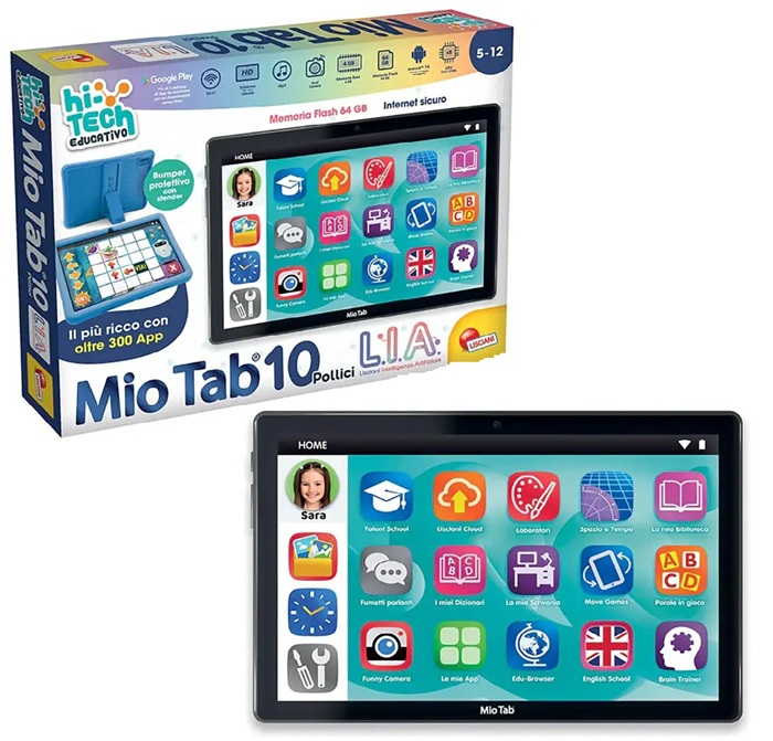 Liscianigiochi Hi Tech Educativo Mio Tab 10″  L.I.A.Android 14, 64 GB  114221