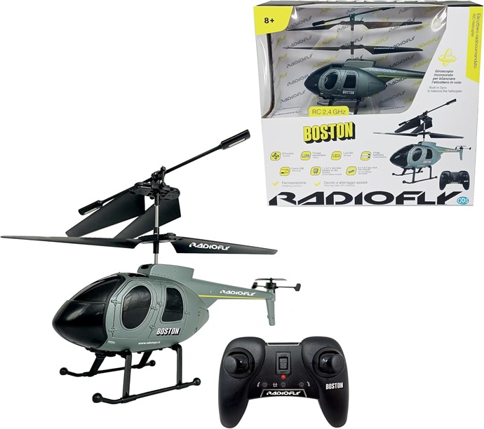 Revell Control RC – Elicottero telecomandato Boston RC 2.4 Ghz cm 22, 6 funzioni, fermoposizione, decollo/atterraggio assistiti, tempo volo 10 Minuti
