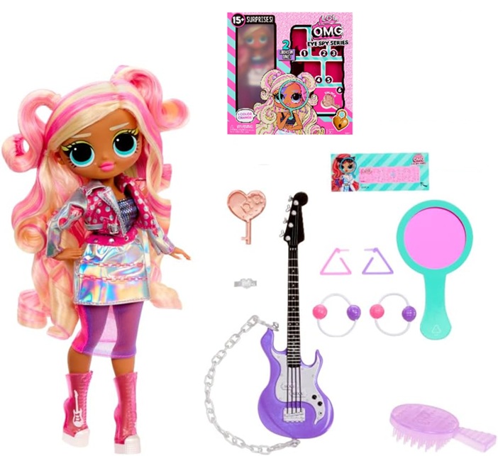 L.O.L. Surprise! OMG Eye Spy Series – Rockstar – Include 1 Bambola, Abiti e Accessori, Risolvi gli Indizi e Sblocca le Sorprese