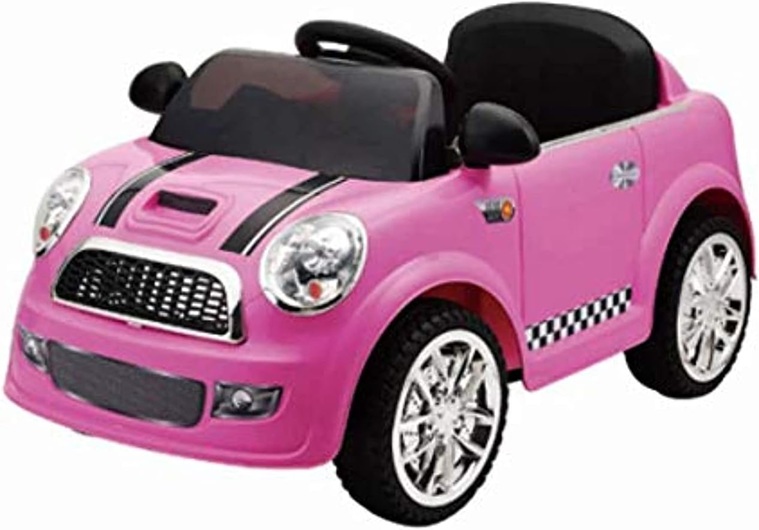 Cartoon Car Mini coooper  12V. R/C. Luci e suoni col. Rosa