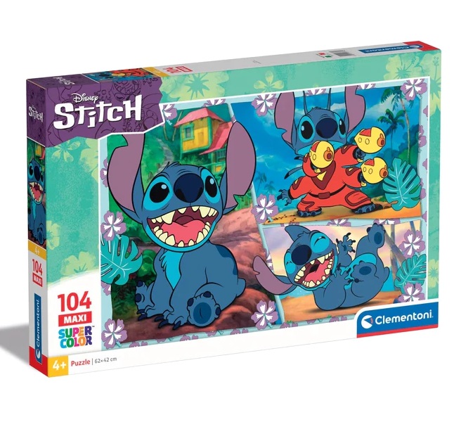 Clementoni puzzle maxi disney stitch da 104 pezzi 23776