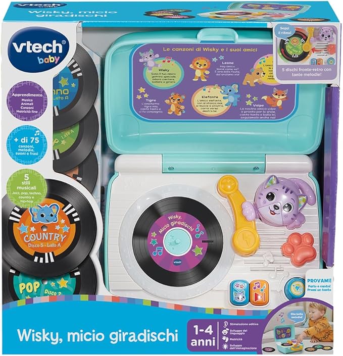 VTech Wisky, Micio Giradischi, Giradischi per Bambini