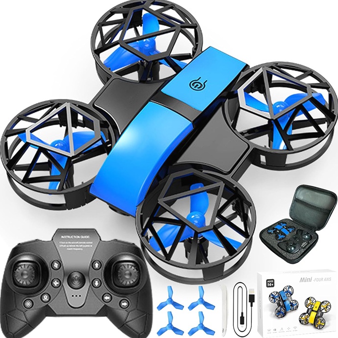 XUBX Mini Drone RC Tecnologico, Facile Da Pilotare, Funzione Di Decollo/Atterraggio Con Un Solo Pulsante, Modalità Headless, Protezione 3D Flip 360°, Ottimo Regalo Per Bambini E Principianti