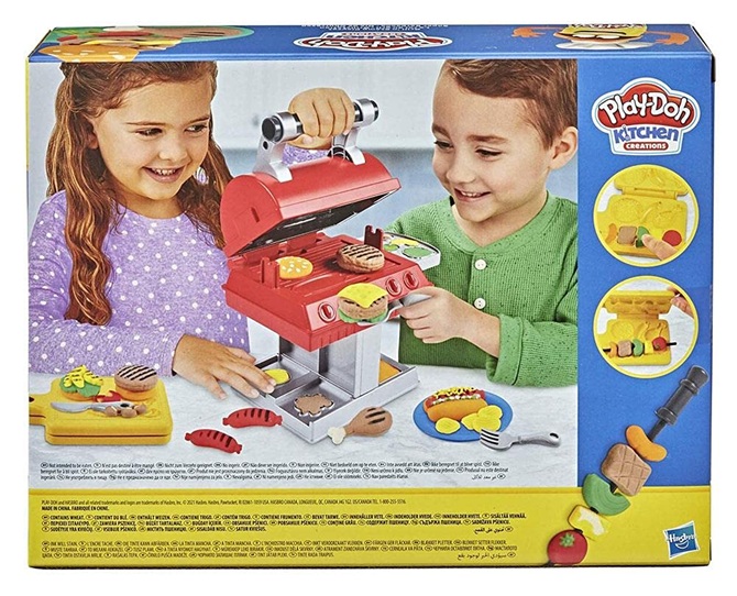 Play-Doh Hasbro Kitchen Creations Barbecue, per Bambini dai 3 Anni in su, con 6 Colori di Composto modellabile atossico e 7 Accessori