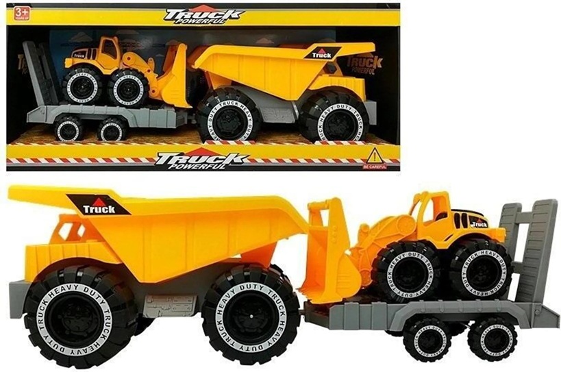 Camion CavaTrasporto Pietre da 65 Cm con rimorchio ribaltabile e bulldozer 27 Cm.