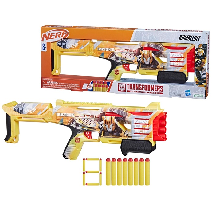 Nerf Transformers Bumblebee Dart Blaster, 8 dardi Nerf Elite