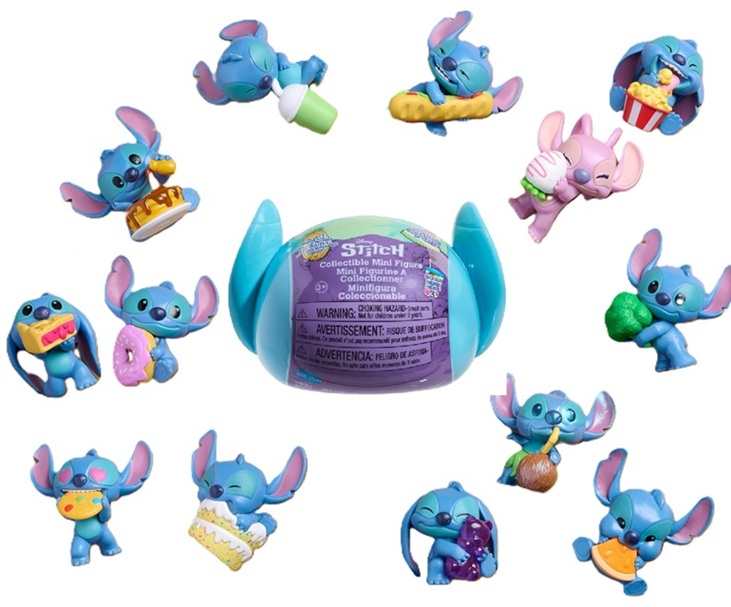 Just Play Capsula Stitch Disney con Mini Personaggi Assortiti Wave 3, Personaggio a Sorpresa Alto 5 cm dai 3 Anni