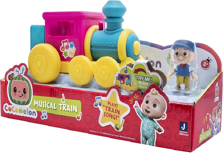 CoComelon CMW0080 – Trenino musicale e personaggio esclusivo JJ, versione ufficiale giocattolo