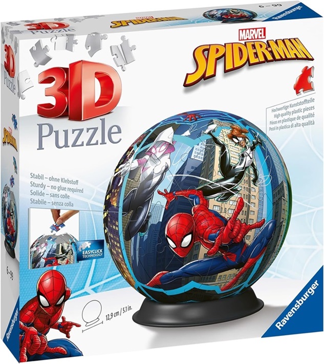 Ravensburger – 3D Puzzle Spiderman , 72 pezzi, 6+ anni