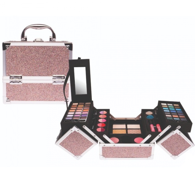 Casuelle Cosmetic Beauty Case Blu Glitter