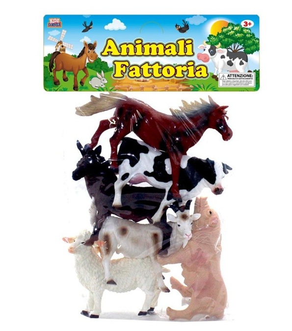 Busta  Animali Fattoria 6 Pz. taglia grande