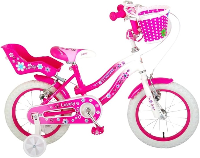 Bici Bimba Lovely mis.12″ da 35 anni Colore RosaBianco