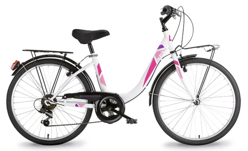 City Bike  Venere 24″  c/c 6V.  V-Bake  Colore Bianco Fuxia