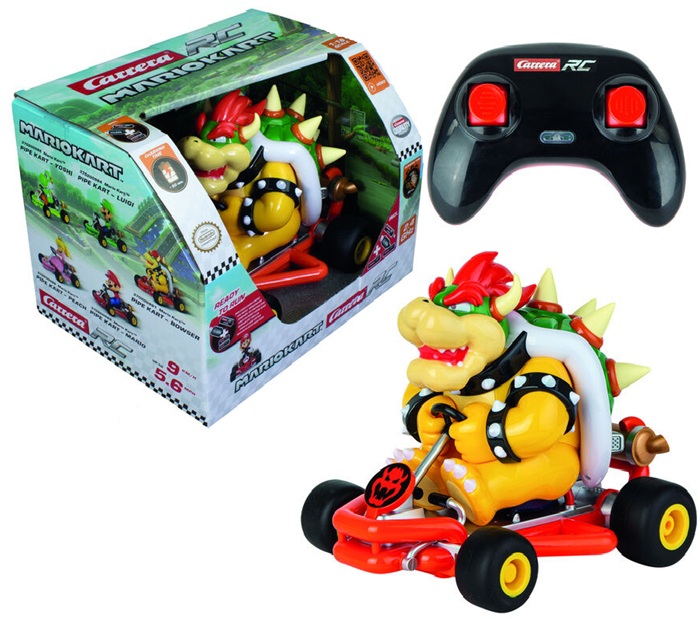 Carrera Toys RC 2.4 GHz Bowser Kart Race con Suoni Auto da Corsa Radiocomandata con Batterie Ricaricabili, Gioco Adatto per Bambini dai 6+