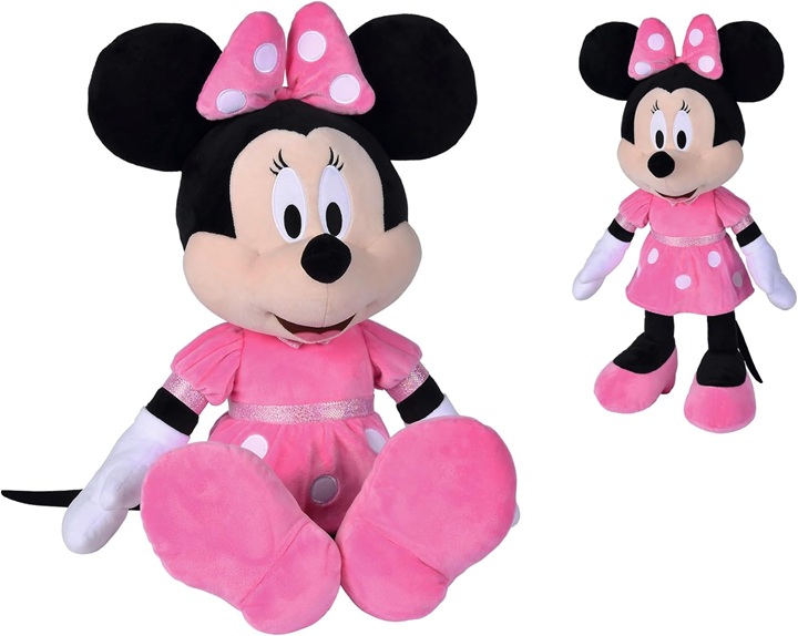 Simba – Plush Originale Disney di Minnie con abito Fuxia  50 cm +0 mesi, morbida da coccolare