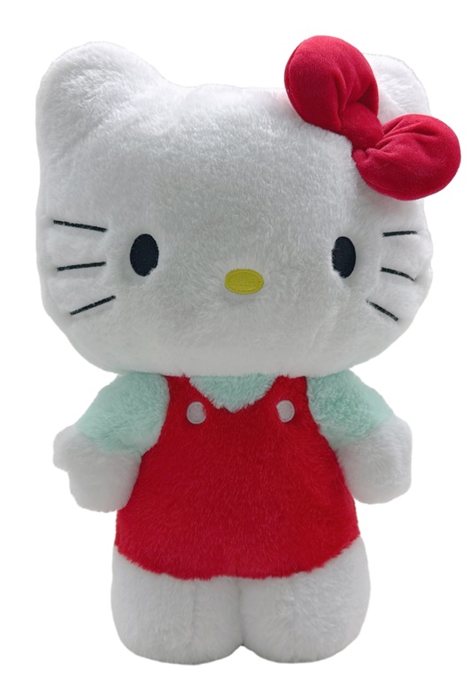 Hello Kitty Peluche 40 cm Fluffy  colore Rosso