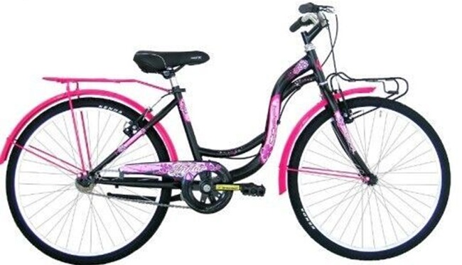 City Bike  Taylor 24″  S/c   V-Bake  Colore Nero Fuxia