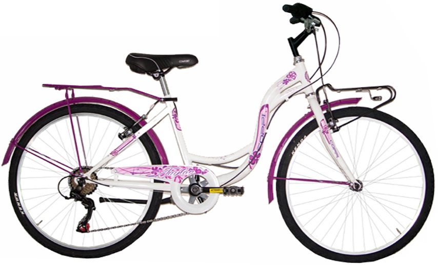 City Bike  Taylor 24″  C/c 6v.  V-Bake  Colore Bianco Fuxia