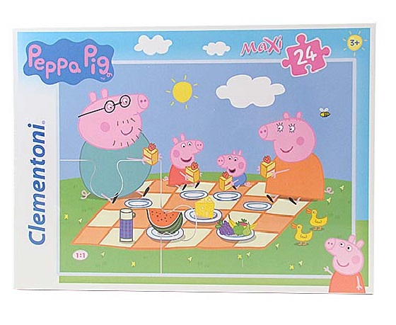 Clementoni 24028 – Peppa Pig Maxi Puzzle, 24 Pezzi