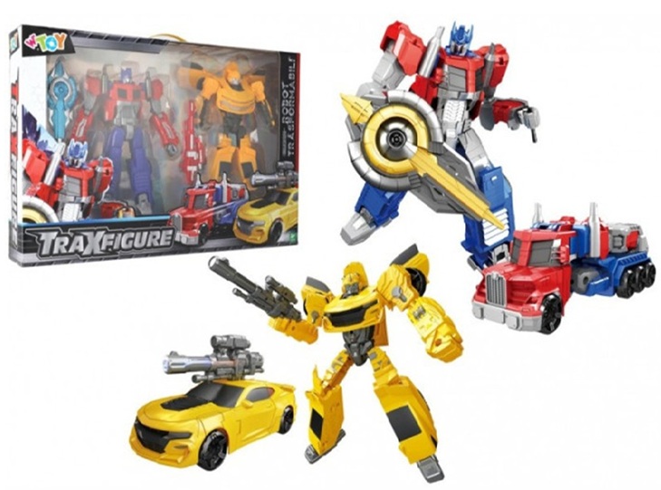 Globo Robot Veicolo Trax figure W’TOY Colore/Fantasia Assortito replica Optimus & Bumblebee