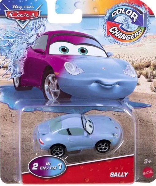 Mattel Disney Cars macchinina giocattolo Color Changers 2 in 1 Sally HDM99