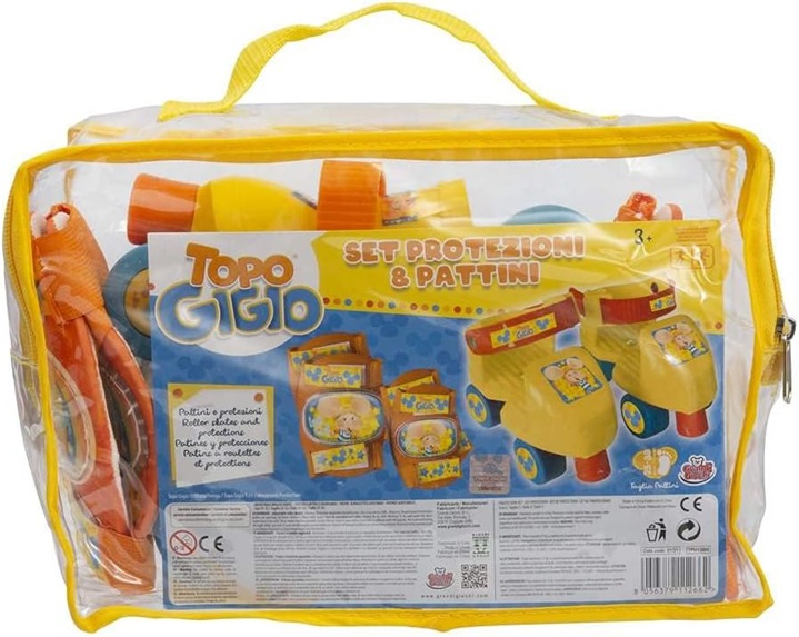 Pattini Con Set Protezioni Topo Gigio  22-29 Regolabili Con Protezioni