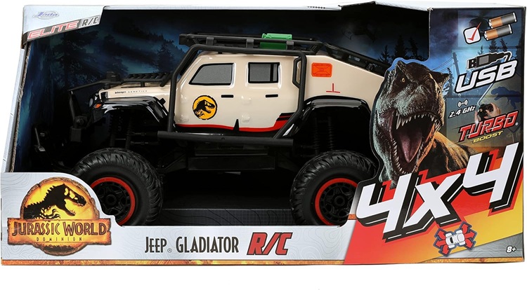 Jurassic World 1:12 Jeep Gladiator RC Radio Control Car, Toys for Kids and Adults