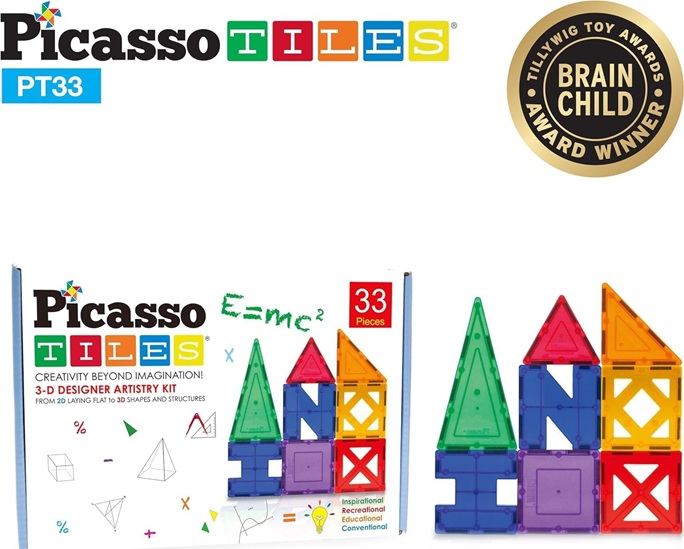 Picasso Tiles – 3D Magnetic Piastrelle Building 33 pz.
