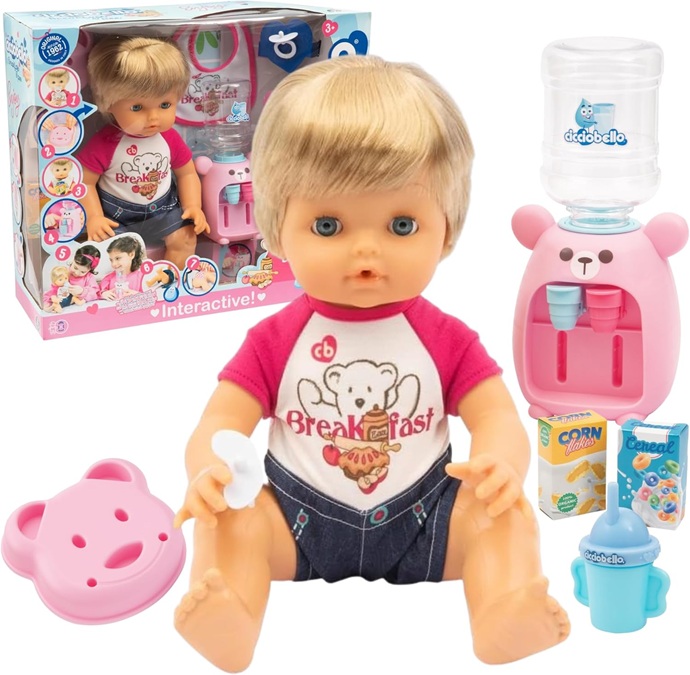 Cicciobello – Breakfast & Pee, Bambola Alta 30 Cm, Beve Dal Bicchiere e Fa Pipì, Include Tanti Accessori Per La Colazione, Gioco Per Bambini e Bambine dai 2 Anni