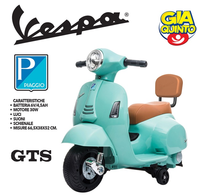 Mini Vespina Gts Deluxe  Piaggio 6 V. Prodotto Ufficiale Col.Verde
