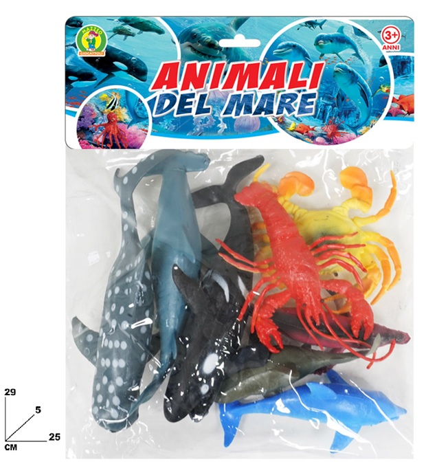Busta animali Marini assortiti 12  PZ