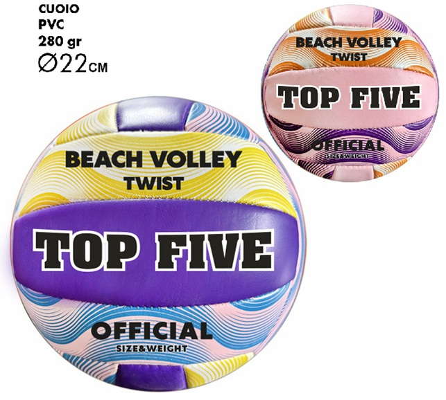 Pallone Top Five Beach Volley Twist 280Gr