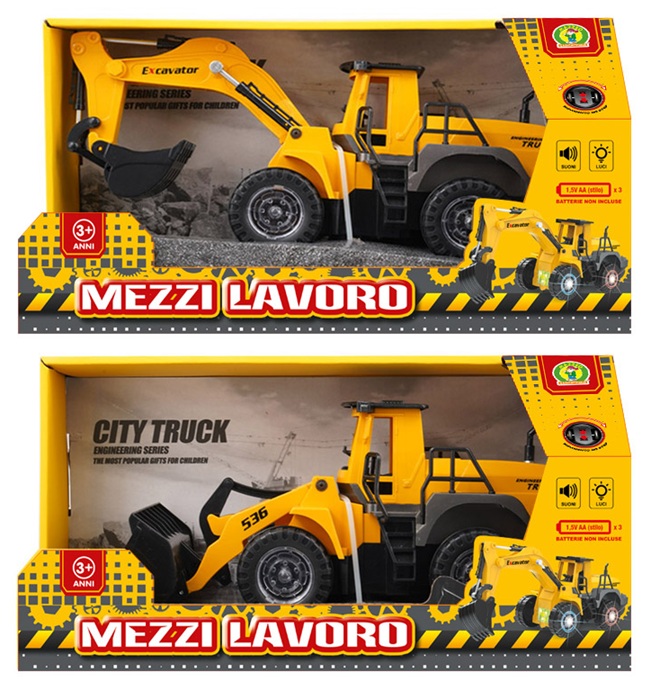 Mezzi da lavoro con luci sogg. assortiti