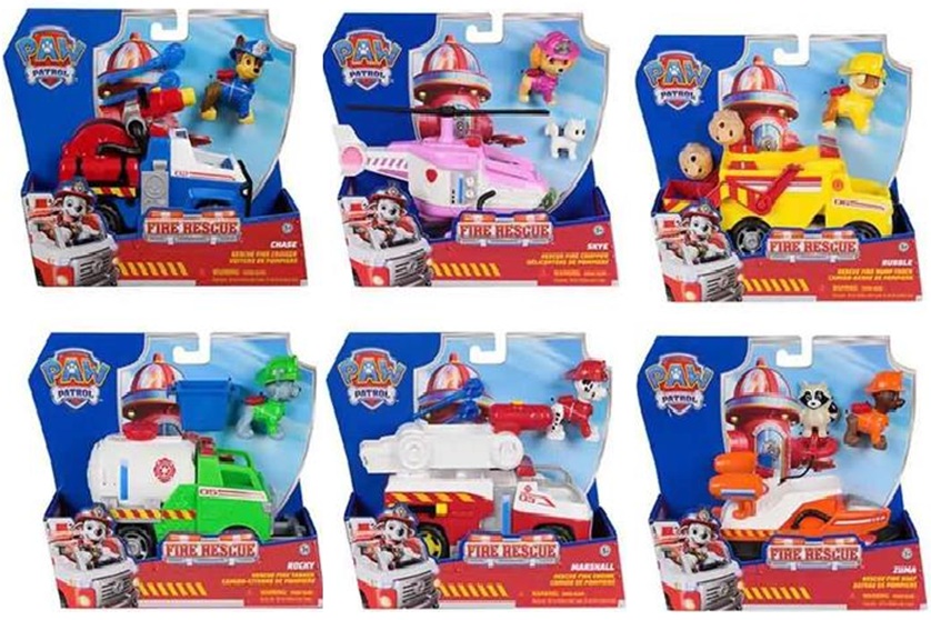 Paw patrol personaggi con veicolo serie Rescue