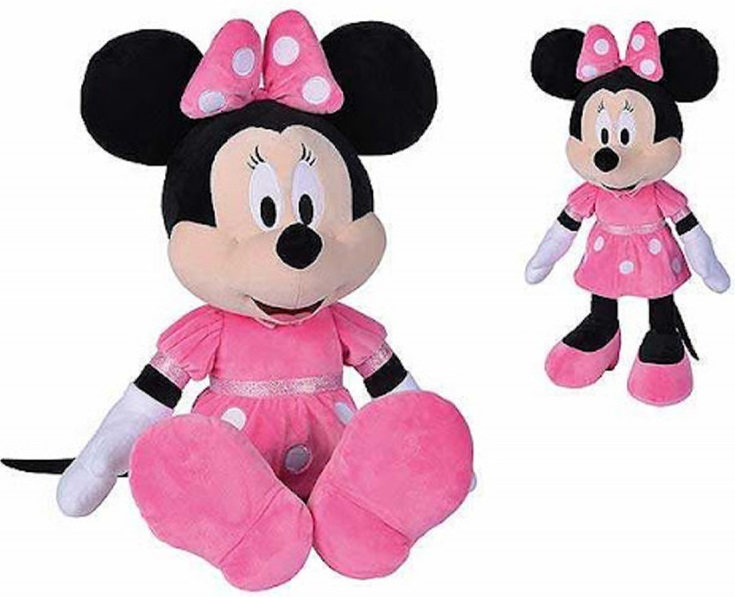 Peluche Minnie  con abito rosa a  pois serie Club House Altezza Cm.60