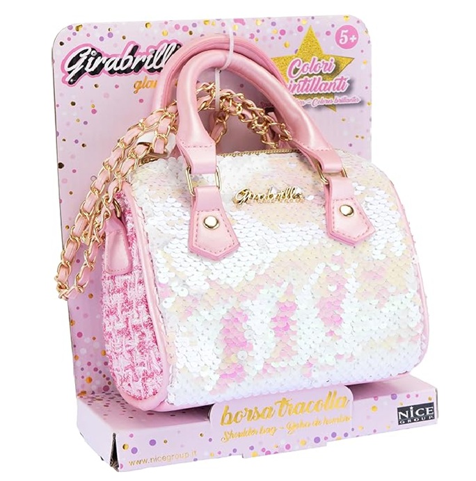 Girabrilla Bauletto Bag, 1 Borsa Tweed a forma di Bauletto