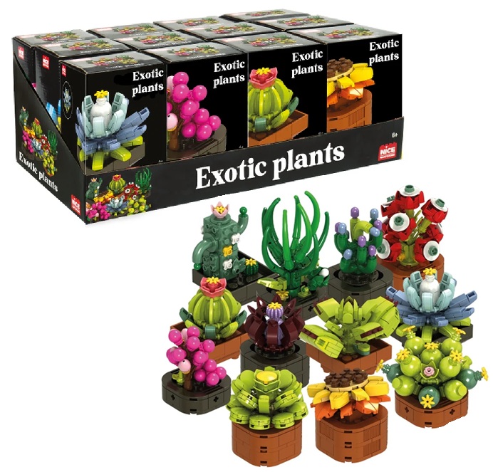 Flowers Mattoncini – Collezzione di Piantine Esotiche in mattoncini componibili Sogg. Assortiti con 12 varianti (vendita singola)
