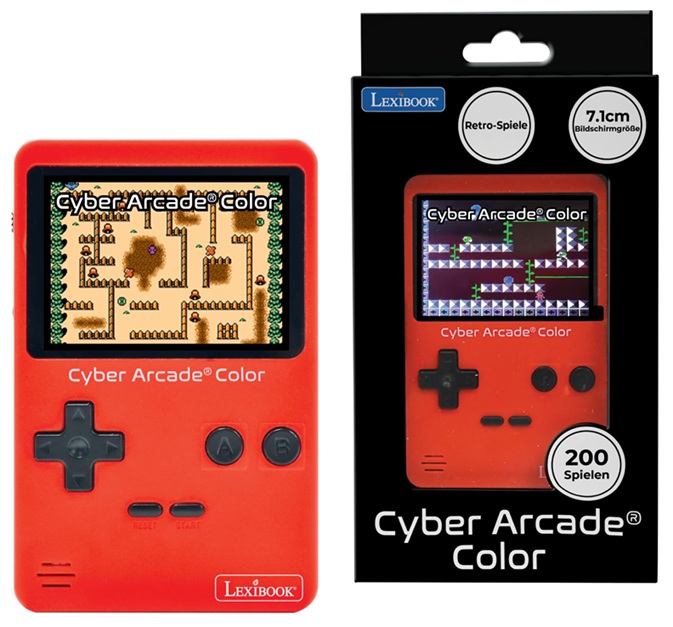 Game Console 200 giochi in 1 con schermo a colori, cover coloreArancio Fluo