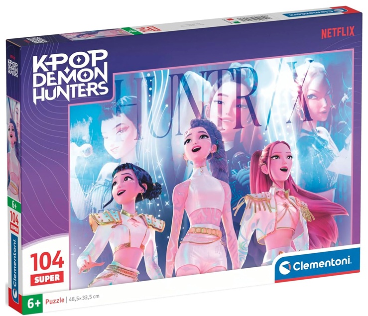 Clementoni- K-Pop Demon Hunters- 104 Supercolor Puzzle Made in Italy, 4 anni e Plus, 27257