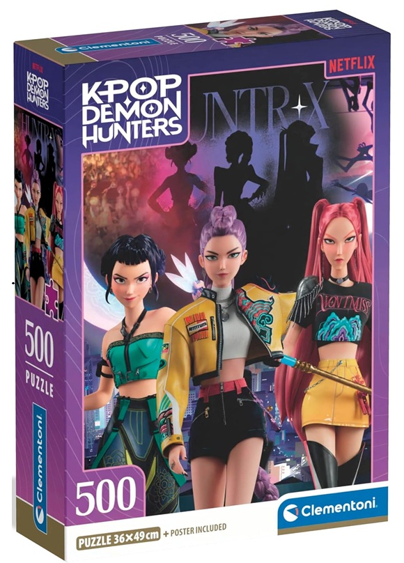 Clementoni-K-pop Demon Hunters, , 36×49 cm, Poster Incluso, 35626 – 500 Pezzi High Quality