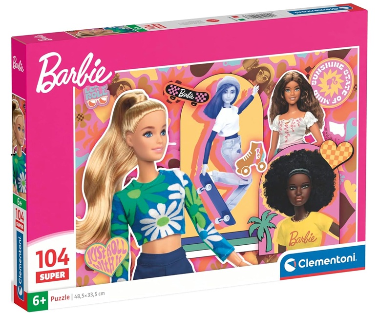 Clementoni – Barbie Supercolor Puzzle – 104 Pezzi, 25007