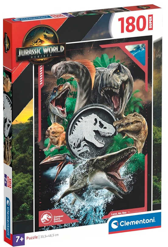 Clementoni – Jurassic World Supercolor Puzzle – 180 Pezzi, 29098