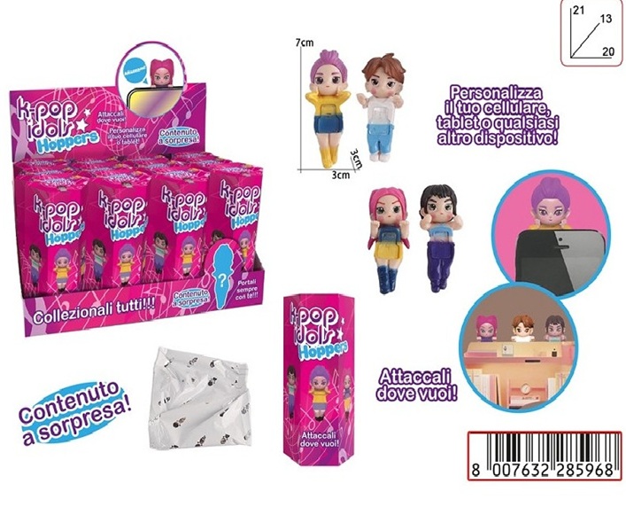 K-POP IDOL HOPPERS PERSONAGGI A SORPRESA PERSONALIZZAZIONE CELLULARI O TABLET