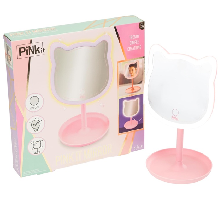 MIRROR, 1 Specchio da Trucco a forma di Gatto