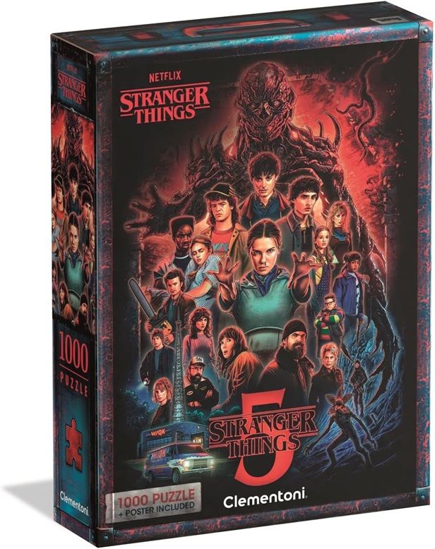 Clementoni – Stranger Things Puzzle 1000 Pezzi Stagione 5, Battaglia Finale a Hawkins, Poster Incluso, Celebration Collection, 70×50 cm, Made in Italy, 37096