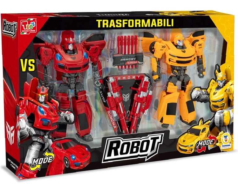 Robot Trasformabili 2 sogg.in 2 colori