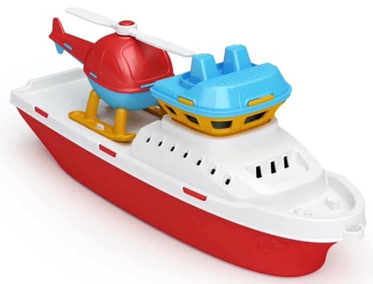 Adriatic Barca cargo galleggiante in plastica con Elicottero